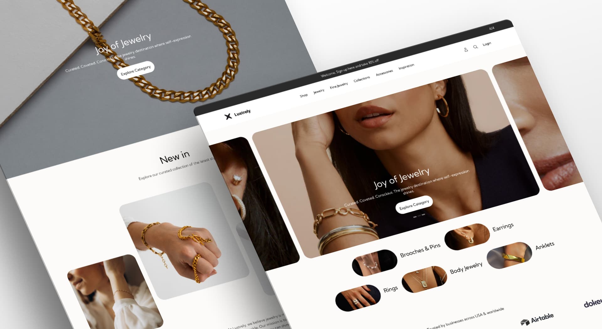 Lustrely – A Modern Jewelry E-Commerce Experience